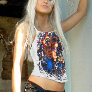 Number 9 Women's Tank Top Inspired by John Lennon - White