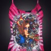 Number 9 Women's Tank Top Inspired by John Lennon - Pink tie dye 100% cotton