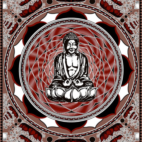 Buddha Tapestry – Lotus Flower Mandala Meditation Tapestry