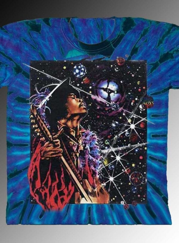 Big Wing Inspired by Jimi Hendrix T-shirt - Men's purple Tie Dye, 100% Cotton