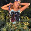Big Wing Inspired by Jimi Hendrix Tank Top - Women's blue crystallized, 100% cotton sleeveless tank top.