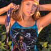 Big Wing Inspired by Jimi Hendrix Tank Top - Women's purple tie dye, 100% cotton sleeveless tank top.