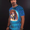 Bluesy Mama T-shirt - Men's purple tie dye, 100% cotton crew neck cut, short sleeve tee.