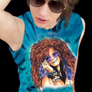 Bluesy Mama Tank Top - Men's small, blue tie dye, 100% cotton sleeveless tank top.