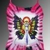 Butterfly Lady Tank Top - Women's pink tie dye, 100% cotton sleeveless tank top.