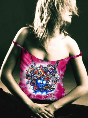 Door Ways Tank Top - Women's pink tie dye, 100% cotton sleeveless tank top.