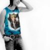 Ghost Wizard Tank Top - Men's blue tie dye, 100% cotton sleeveless tank top.