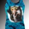 Ghost Wizard Tank Top - Men's blue tie dye, 100% cotton sleeveless tank top.