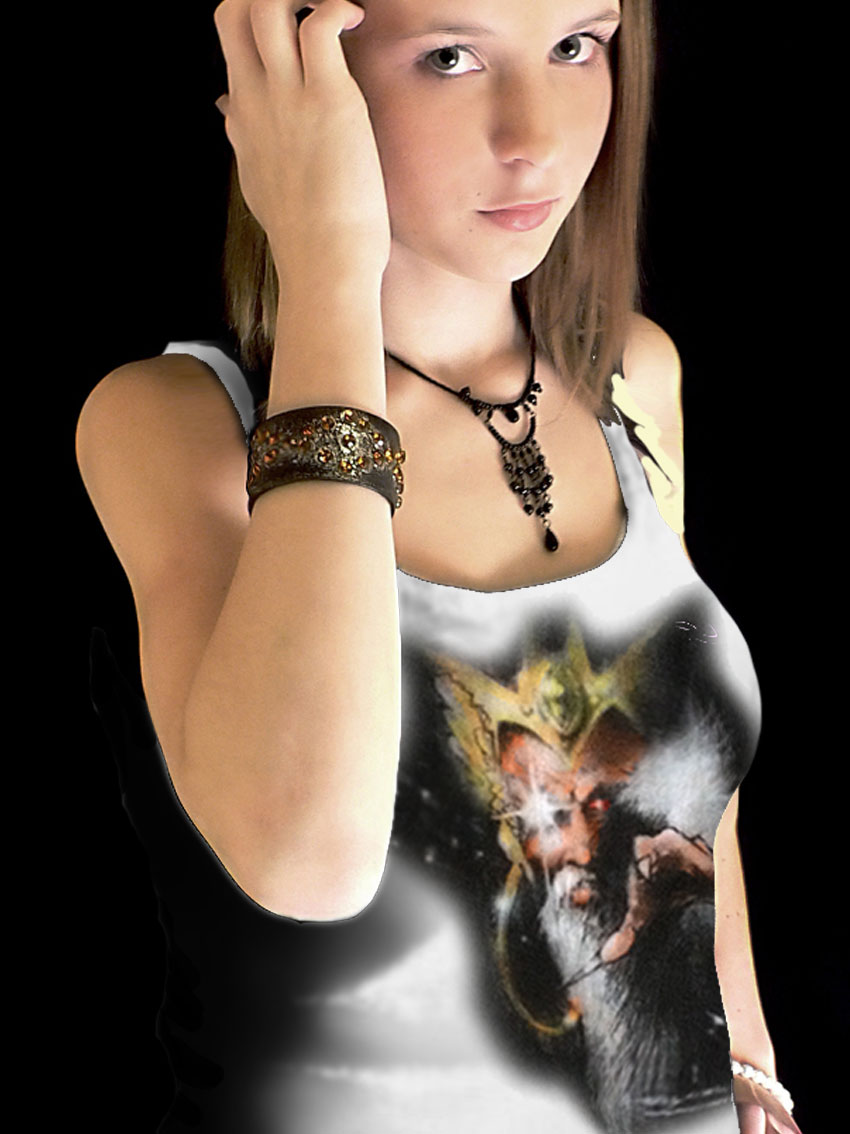 Ghost Wizard Tank Top – Women’s white, 100% cotton sleeveless tank top.
