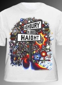 Haight Ashbury T-shirt - Men's white, 100% cotton crew neck cut, short sleeve tee.