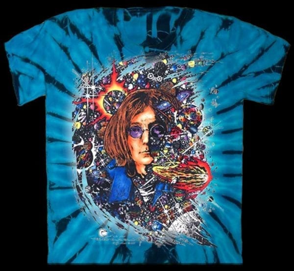 Number 9 - Tie Dye Blue Inspired by John Lennon Men's T-shirt