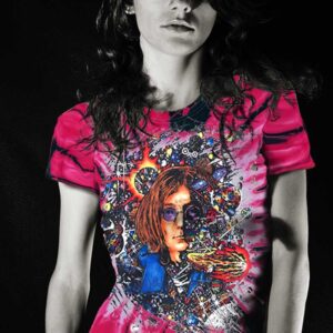 Number 9 - Tie Dye Pink Inspired by John Lennon Women's T-shirt