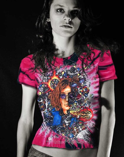 Number 9 - Tie Dye Pink Inspired by John Lennon Women's T-shirt