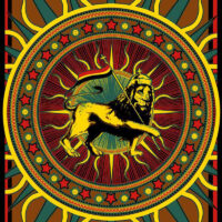 Rasta Lion Wall Tapestries with Flag Reggae Music Tapestry