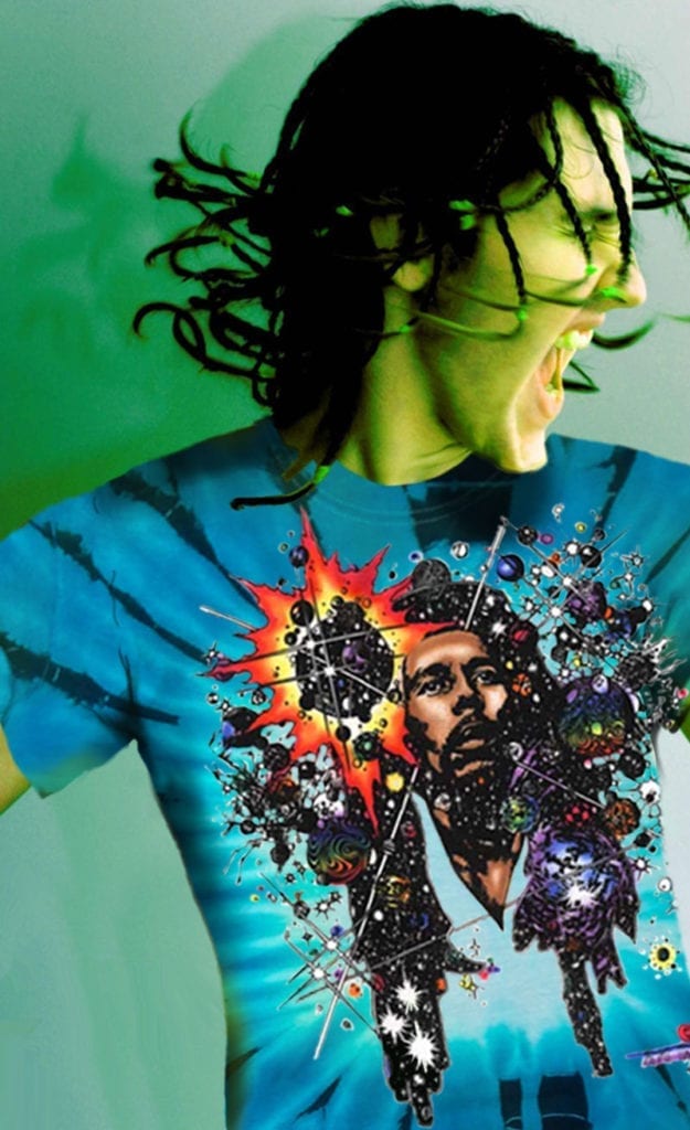 The New Infinitee Art Rock T-shirts -  Rasta Mon Inspired by Bob Marley T-shirt