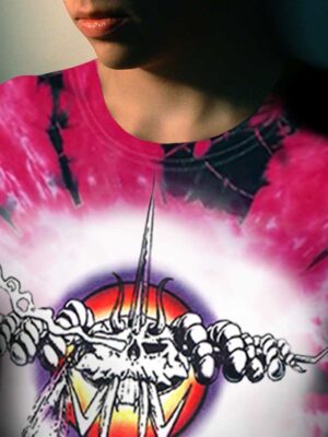 The Bug T-shirt - Men's pink tie dye, 100% cotton crew neck cut, short sleeve tee.