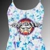 The Bug Tank Top - Women's blue and purple crystallized, 100% cotton sleeveless tank top.