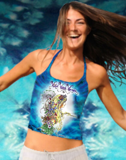 Wild Weed Women Tank Top - Women's purple tie dye, 100% cotton sleeveless tank top.