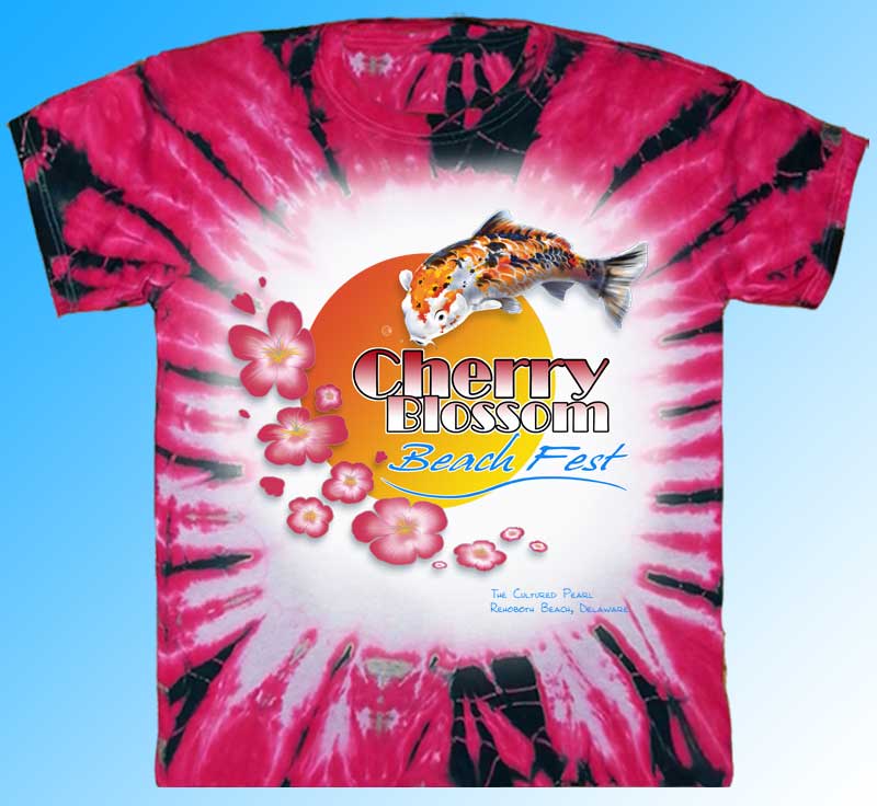 Cherry Blossom Beach Fest T-shirt Design