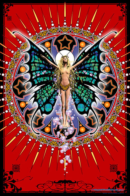 Butterfly Lady Sticker