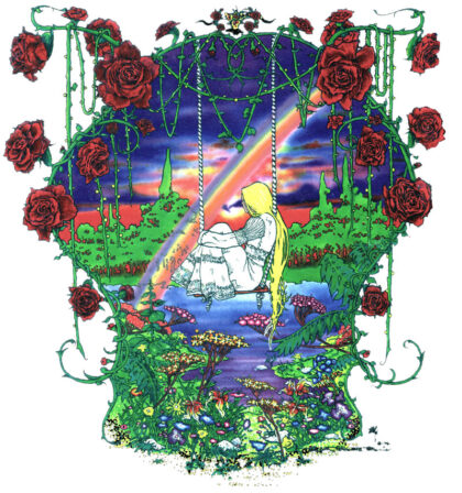 Girl on a Swing Sticker