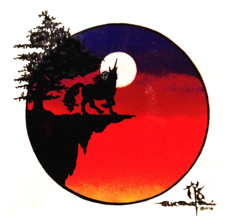 Unicorn on a Cliff Sticker