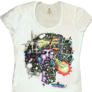 Clearance Sale on Haze Women's Jimi Hendrix T-shirt in White
