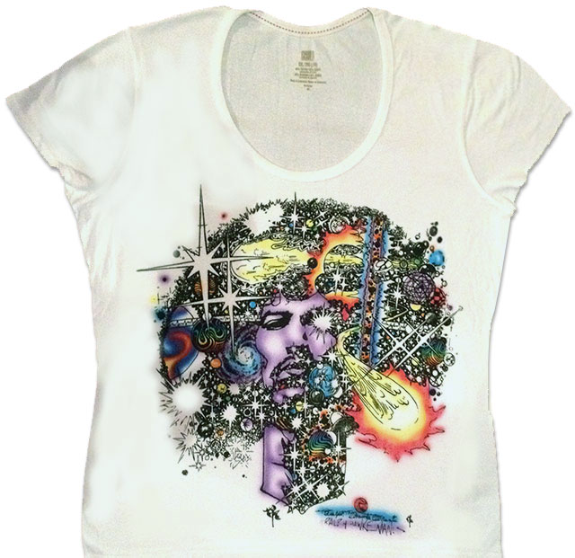 Clearance Sale on Haze Women's Jimi Hendrix T-shirt in White