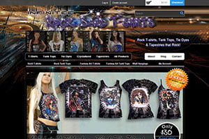 Infinitee Web Design - Rock Band T-shirts