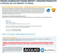 Drupal /Ubercart 2/Node Import - Updating Products & Prices Via CSV Import Tutorial