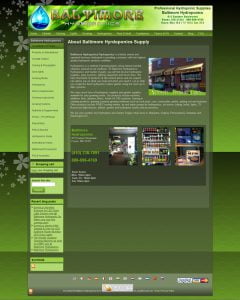 Baltimore Hydroponics Delaware eCommerce Website by Infinitee - About Page