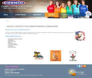 Cosmic Custom Screen Printing Embroidery & Graphics - Graphics Page