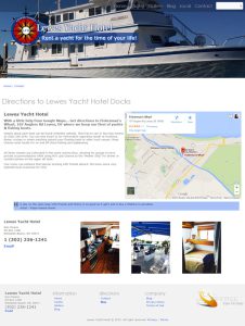 Lewes Yacht Hotel Website - Google Maps Integration