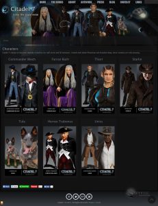 Sci-fi character gallery