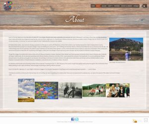 Artist WordPress website about page