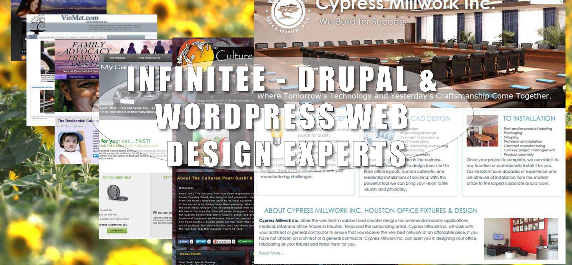 Showcase of Drupal CMS Web Design, WordPress and Static HTML Websites.