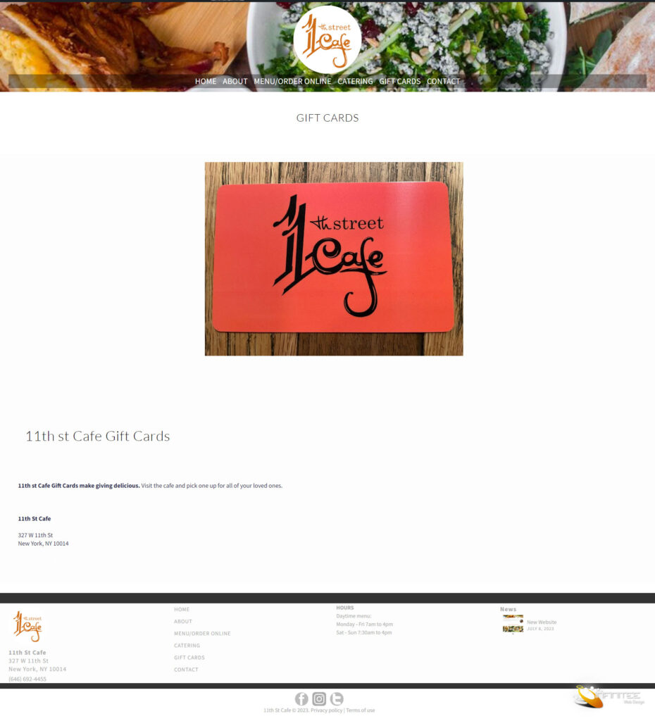 11th Street Cafe - Gift Cards