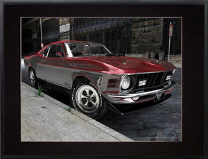 3D 1970 Ford Mustang - Fine Art Print