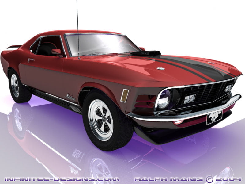 1970 Mach 1 Ford Mustang - Free Maya & 3D Studio Max 3D Model