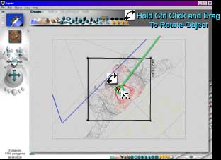 View Top - Holding down Ctrl+left click and drag to rotate objects.