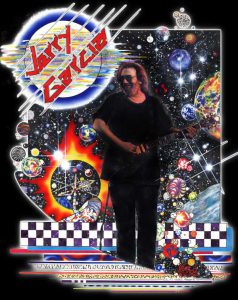 "Jerry Garcia Band" A psychedelic artwork painting and illustration by Ralph Hawke Manis. Created as a licensed t-shirt design for the Jerry Garcia Band's 1991 fall tour. The center photo by renowned Grateful Dead photographer John Werner. <a href="https://www.infinitee-designs.com/node_gallery_item/jerry-garcia-band/" title="Jerry Garcia Band - 2D Acrylic Painting">More ></a>
