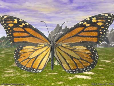 3D Monarch Butterfly