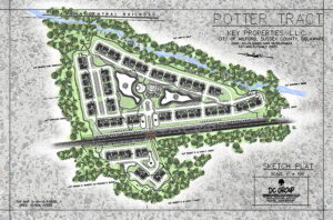 Graphics Business Presentations - Final draft with trees, detailed homes and roadways.