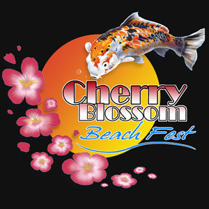 Cherry Blossom Beach Fest Logo Custom graphic logo design by Ralph Hawke Manis