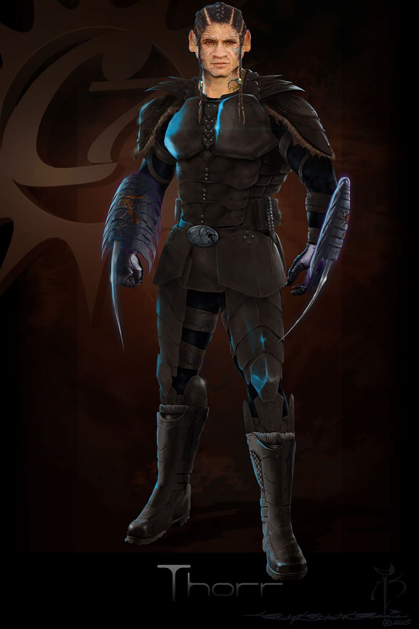 Thorr - 2D illustration in full armor