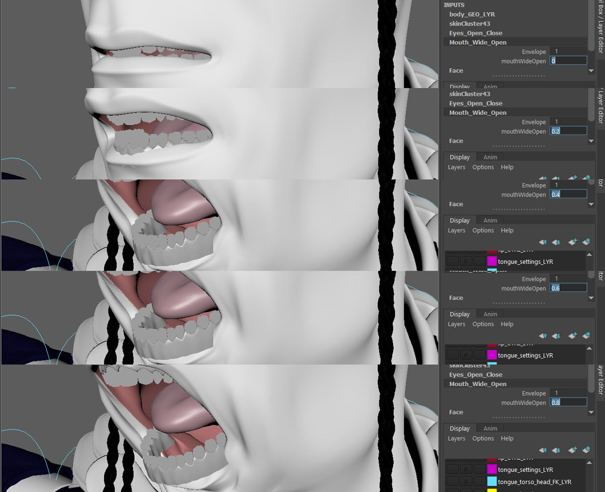 Teeth are not rotating at the same pace as the lower jaw joint
