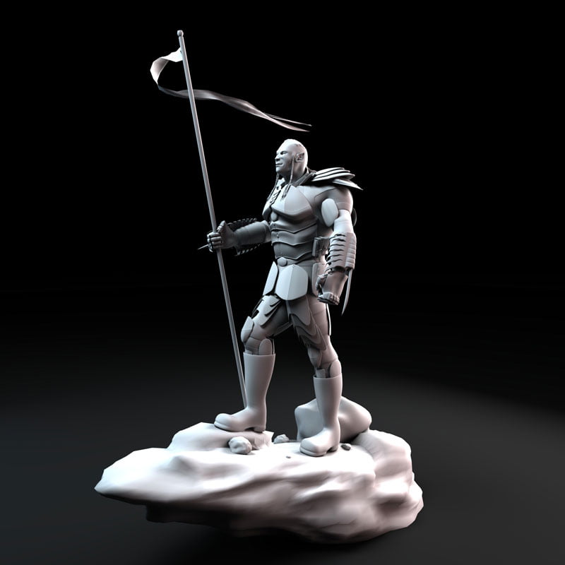 Thorr Standing on Cliff - Initial pose