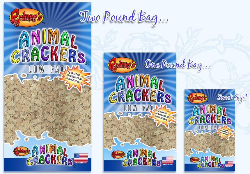 Rodney's Animal Crackers - Package design bundled along with logo and web design.